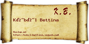 Köböl Bettina névjegykártya